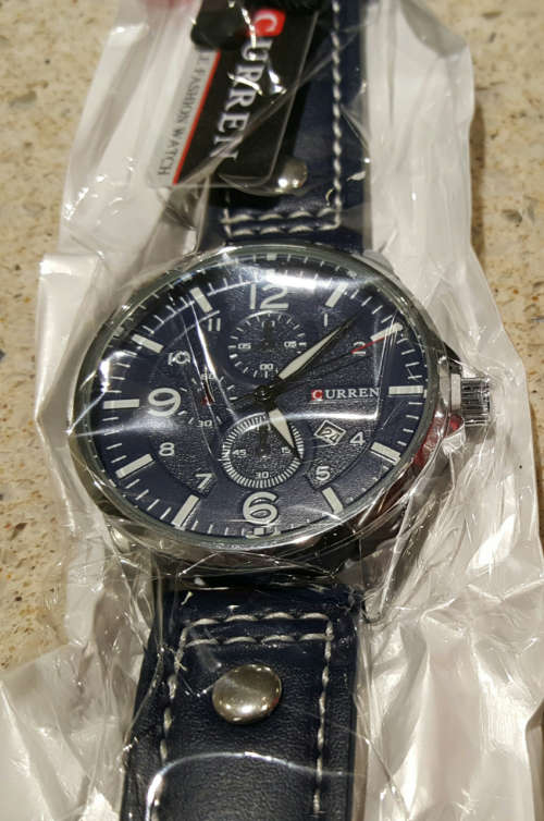 Curren Mens Luxury Quality Watch {Blue/White} (No WatchBox)
