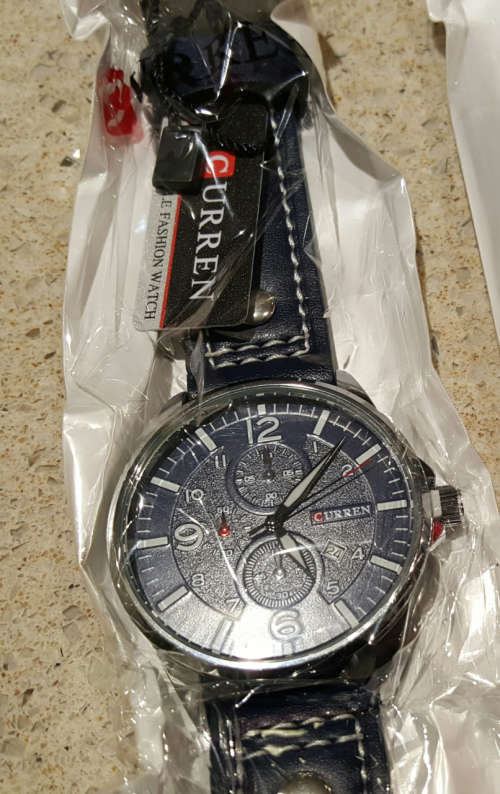 Curren Mens Luxury Quality Watch {Blue/White} (No WatchBox)