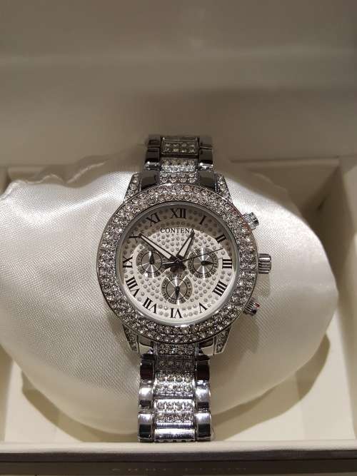 Ladies Rhinestone Watches {Silver} (No WatchBox)