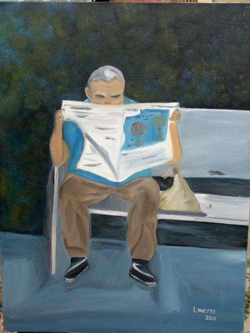 Old Man on Park Bench