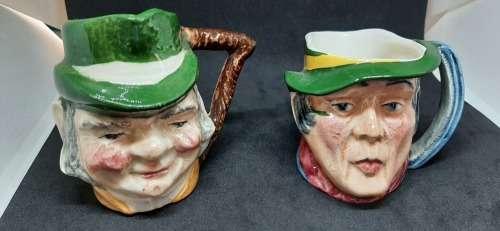Vintage hand painted toby jugs