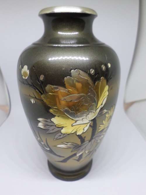 Antique Oriental Metal Vase