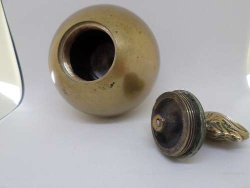 Antique brass military officers mess cigar table lighter