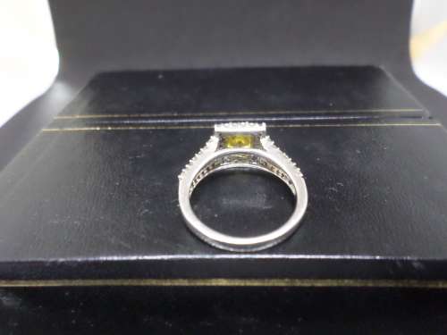 Vintage Silver ring 925 with yellow stone