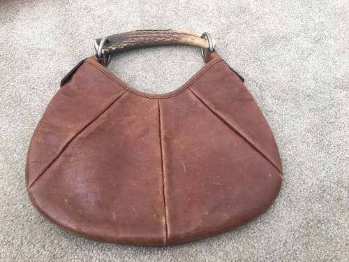 Yves Saint Laurent Small Leather Handbag with Bone Handle