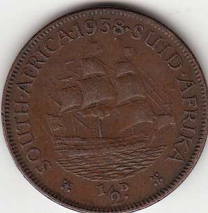 SA Union Bronze 1938 1/2 D as per scan