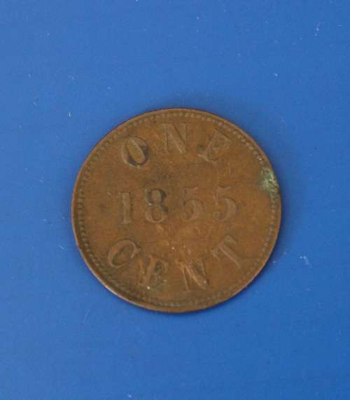 1855 Canada, Prince Edward Island, Fisheries And Agriculture Token