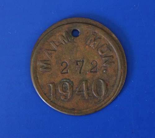 1940 Malmesbury Municipal Token No 272