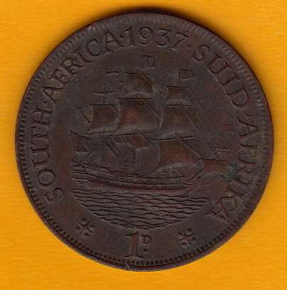 SA Union Bronze 1937 One Penny