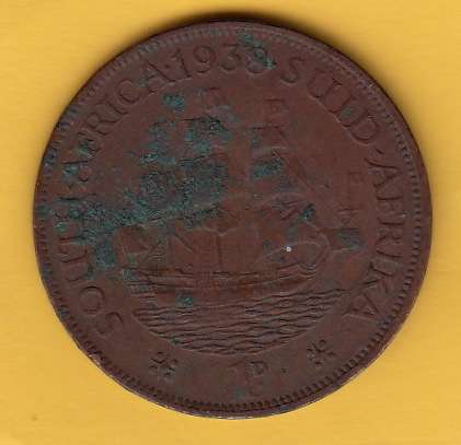 SA Union Bronze 1938 One Penny