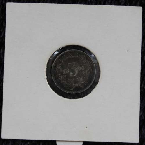 ZAR- President Kruger 1894 Threepence, Extra Fine
