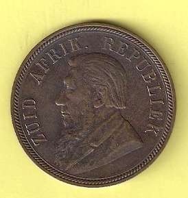 Rare 1894 ZAR 1 Penny Coin Low Mintage GREAT CONDITION!