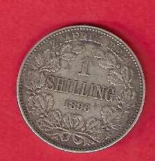 1896 ZAR Kruger Silver One Shilling