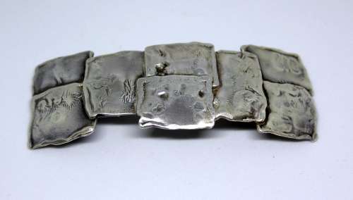 Stunning Handmade Silver 915 Belt Buckle with Makers mark. 45.5g 10cm