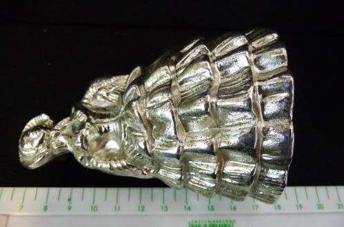 Ornate Young Victorian Girl Silver Toned Bell, Made in England.