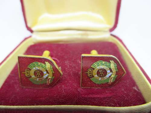 ERII Royal Engineers Cufflinks, still in original box.