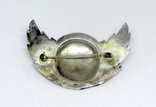 Sterling silver brooch pin, `Rangda`s Smile` (Indonesia).  55mm