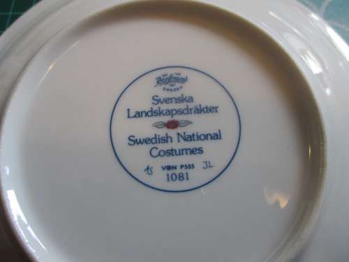 Vintage RORSTRAND Swedish National Costumes `Vastergotland` TRIO SET, Excellent Condition.