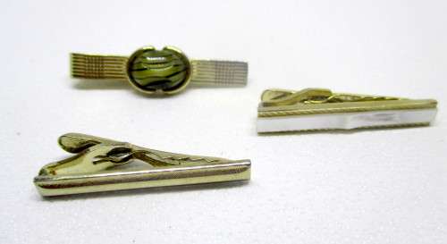 Three Tie Pins. Made in England.
