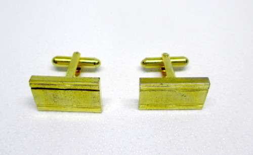 Vintage Gold colored Cufflinks Used Condition
