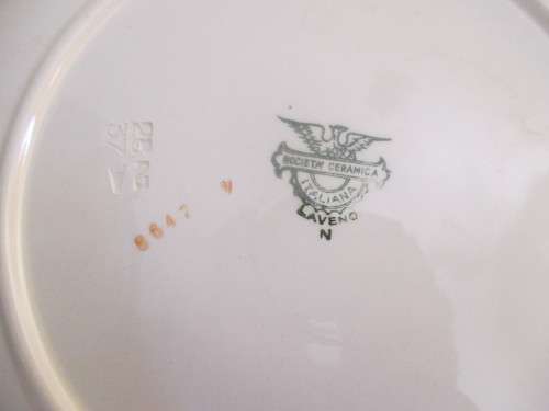 Vintage Societa Ceramica Italiana Laveno Cake Plate. Excellent Vintage Condition. 25cm diameter.