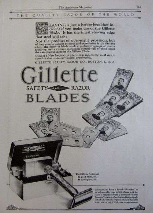 RARE ANTIQUE 1920 GILLETTE BOSTONIAN SILVER PLATE RAZOR IN ORIGINAL CASE. For collector to clean.