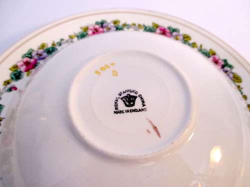 Vintage Royal Stafford English China Trio /Tea Cup Saucer Plate