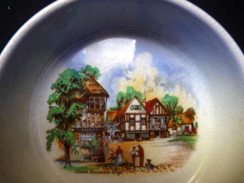 1930s Lancaster and Sandland `Down Somerset Way` pin dish No chips, elegant glaze age