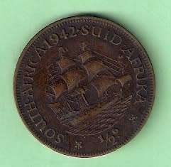 1942 SA Union Half Penny