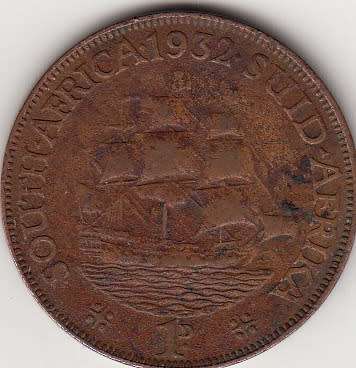 1932 SA Union One Penny