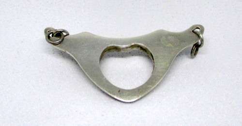 Interesting Handmade Silver Pendant with Semi Prescious Stones. 6.5cm diameter