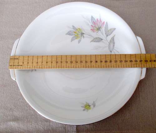 Rare Vintage PMR Bavaria Jaeger and Co Cake Plate. Spotless. No chips, no Cracks.