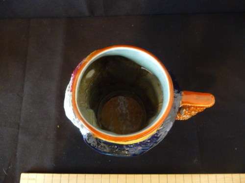 Vintage Italian Ceramic Character Face Mug- Capodimonte. 12,5 cm high.