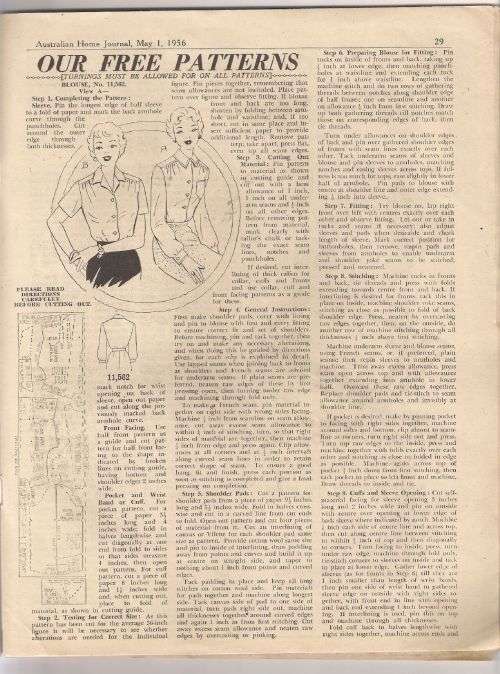 Vintage Australian Home Journal, May 1st,1956 with Patterns enclosed. (9 Pieces)