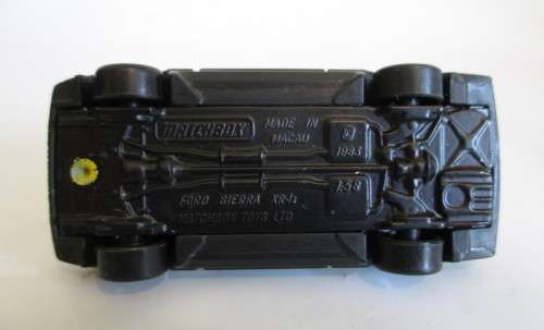 MATCHBOX Ford Sierra XR4i. Yellow. Scale 1/58. 1983