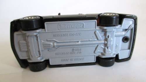 MATCHBOX Mercedes 500 SEC. Black and Gold. Scale 1/64. 1984