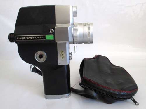 1967 Vintage Movie Camera Fujica Single-8 P300. In Original Bag. Made in Japan.