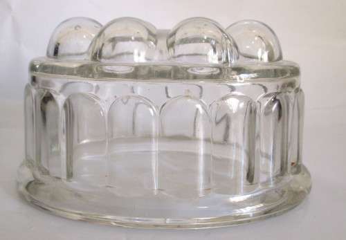 Vintage Glass Jelly Mould.  16cm. No Chips, no Cracks.