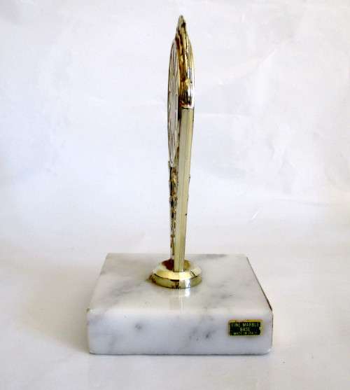 Trophy on Marble Base, Made in Italy. As per photo. 13 cm high.