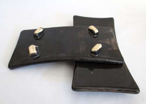 Two Ceramic Antre or Tapas serving plates.  Good Condition, no chips, no cracks.