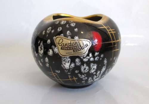 Carstens Tonnieshof: Vintage West German Ceramic Vase with Atomic Form and 'Hawai' Glaze.