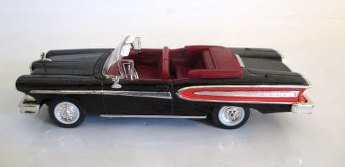 1958 Edsel Citation Convertible, Black - Yatming 94222 - 143 Scale Diecast