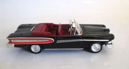 1958 Edsel Citation Convertible, Black - Yatming 94222 - 143 Scale Diecast