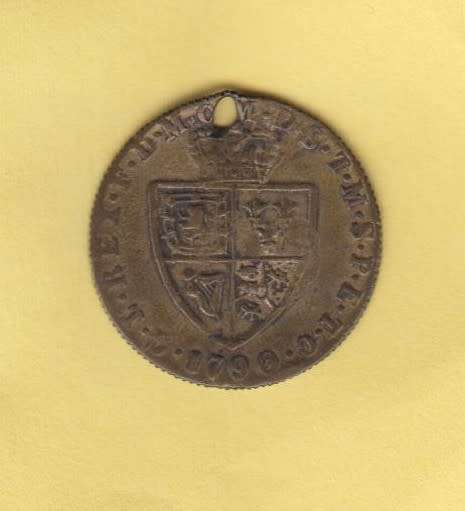 1790 British Tokens 1790 GEORGE III SPADE GUINEA BRASS TOKEN 25mm