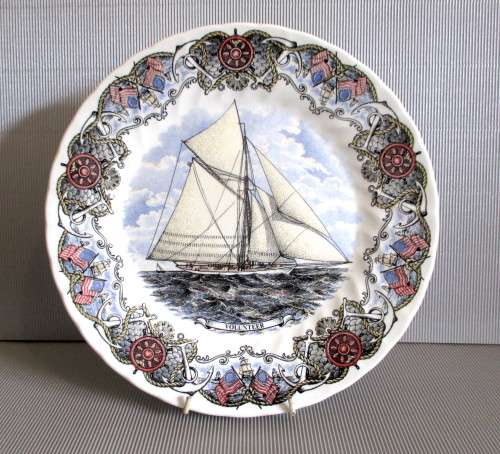 Vintage Currier and Ives Tall Ships Great Republic 10` Wall Plate Churchill Nautical Anchor Sea.