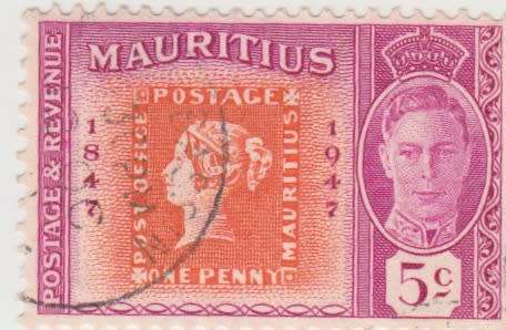 Set of Three Kind George VI Mauritius Stamps
