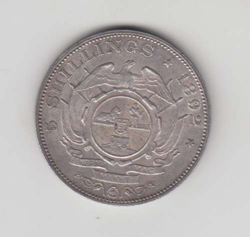 1892 Five Shillings Single Shaft President Kruger Series Zuid Afrikaansche Republiek. 1892 Only