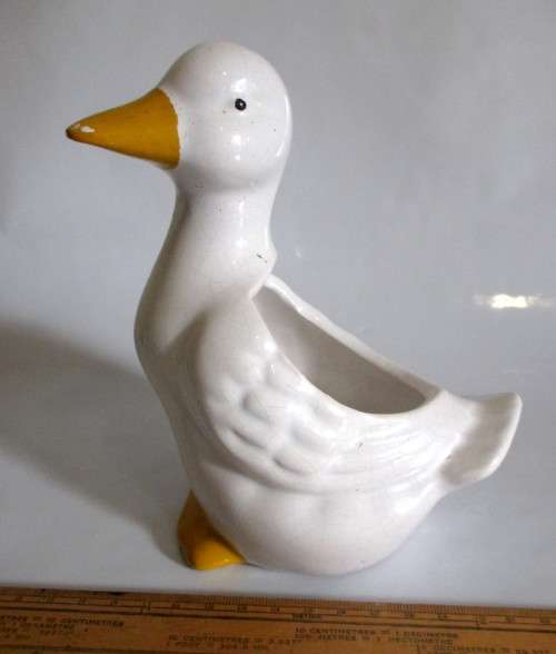 Vintage Ceramic Duck Planter. As per Photo.
