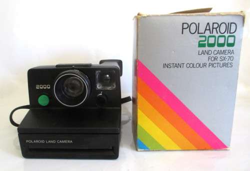 Vintage Polaroid 2000 SX-70 Camera in Box. Good Condition.