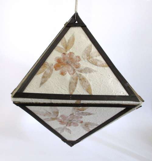 Vintage Paper Mache folding Lantern/Hanging Decoration. 42 cm when open.